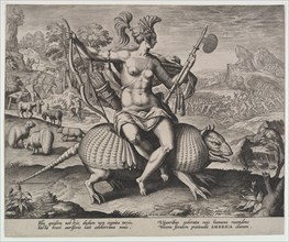America, from the Four Continents,.n.d. Creator: Adriaen Collaert.