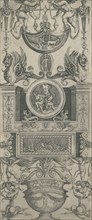 Ornament Panel, dated 1521. Creator: Attributed to Agostino Veneziano.