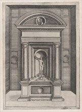 Speculum Romanae Magnificentiae: The Altar of Jupiter in the Oldest Temple on the C..., ca. 1514-36. Creator: Attributed to Agostino Veneziano.