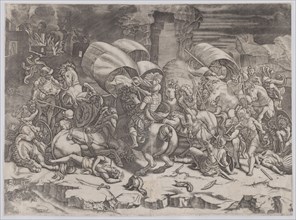 Battle with a Cutlass, 1530-31. Creator: Agostino Veneziano.