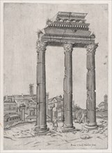 Speculum Romanae Magnificentiae: Portico of the Temple of Julius, 16th century., 16th century. Creator: Anon.