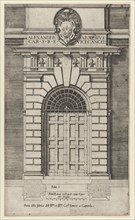 Speculum Romanae Magnificentiae: Porta della fabrica of the Farnese Palace, Caprar..., 16th century. Creator: Anon.
