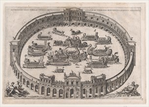 Speculum Romanae Magnificentiae: Roman Naval Battle, 16th century., 16th century. Creator: Anon.