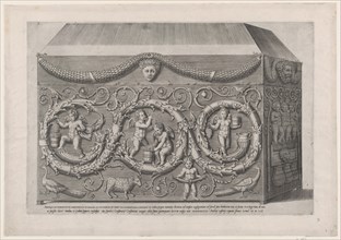 Speculum Romanae Magnificentiae: Decorated Sarcophagus with Arabesques, 1553., 1553. Creator: Anon.