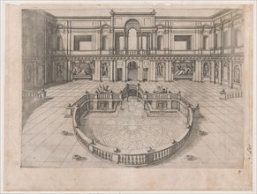 Speculum Romanae Magnificentiae: Great Hall within the Villa of Pope Julius, 16th ..., 16th century. Creator: Anon.
