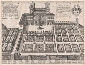 Speculum Romanae Magnificentiae: Monte Pincio Palace and Gardens, mid ..., mid to late 16th century. Creator: Attributed to Antonio Tempesta.