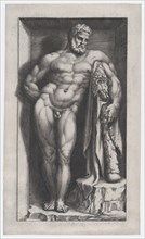Speculum Romanae Magnificentiae: The Farnese Hercules, 16th century., 16th century. Creator: Giorgio Ghisi.