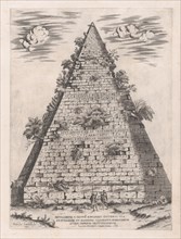 Speculum Romanae Magnificentiae: Pyramid of Caius Cestius, 1582., 1582. Creator: Giovanni Ambrogio Brambilla.