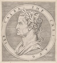 Speculum Romanae Magnificentiae: Galba, from The Twelve Caesars, ca. 1500-1534., ca. 1500-1534. Creator: Marcantonio Raimondi.