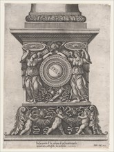 Speculum Romanae Magnificentiae: The Base of the Column of Theodosius, 16th century., 16th century. Creator: School of Marcantonio Raimondi.