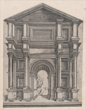 Speculum Romanae Magnificentiae: Arch by Master GA with the Caltrop, 16th century., 16th century. Creator: Master GA.
