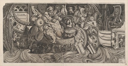 Speculum Romanae Magnificentiae: Naval Battle, 16th century., 16th century. Creator: Michele Lucchese.