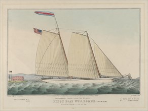 Extraordinary Express Across the Atlantic - Pilot Boat William J. Romer, Captain McGuire, ..., 1846. Creator: Nathaniel Currier.