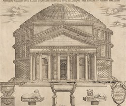 Speculum Romanae Magnificentiae: The Pantheon, 1649., 1649. Creator: Nicolas Beatrizet.