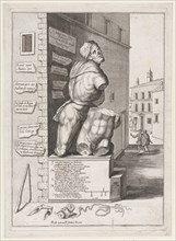 Statue of Pasquin in the House of Cardinal Ursino, Published after 1582., Published after 1582. Creator: After Nicolas Beatrizet.