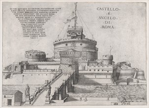 Speculum Romanae Magnificentiae: Castello Sant' Angelo, 16th century., 16th century. Creator: Nicolas Beatrizet.