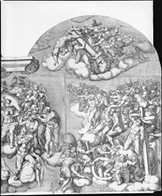 Michelangelo's Last Judgment, 1562., 1562. Creator: Nicolas Beatrizet.