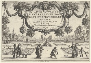 Title Plate, from Livre Nouveau de Fleurs Tres-Util, 1645., 1645. Creator: Nicolas Cochin.