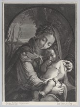Virgin with the sleeping Christ child, 1708., 1708. Creator: Nicolas Etienne Edelinck.