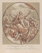 Assumption of the Virgin; from 'Recueil d'estampes d'après les plus beaux tableaux ..., ca. 1729-40. Creator: Nicolas Le Sueur.