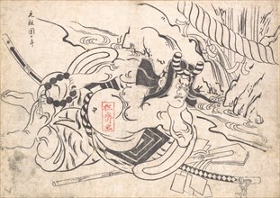 Ichikawa Danjuro I as Soga Goro, ca. 1710., ca. 1710. Creator: Okumura Masanobu.
