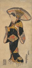 Actor (Sanjo Kantaro?) in the Role of a Courtesan, ca. 1728., ca. 1728. Creator: Okumura Toshinobu.