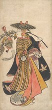 Actor Sanogawa Ichimatsu (1722-1763) as a Courtesan during the Tanabata Festival, ca. ..., ca. 1730. Creator: Okumura Toshinobu.