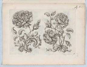 Series of Small Flower Motifs, Plate 5, ca. 1670-85., ca. 1670-85. Creator: Paul Androuet Du Cerceau.
