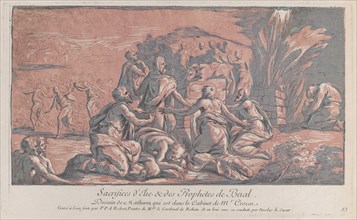 Elijah challenging the prophet to a sacrifice, ca. 1729., ca. 1729. Creator: Paul-Ponce-Antoine Robert.