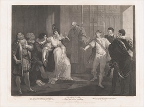 Hero Fainting in Church (Shakespeare, Much Ado About Nothin..., first published 1789; reissued 1852. Creator: Peter Simon.