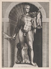 Speculum Romanae Magnificentiae: Diomedes with the Palladium in his left hand, 1582., 1582. Creator: Pieter Perret.