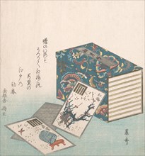 Books and Cards, 18th-19th century., 18th-19th century. Creator: Reisai.