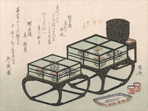 Small Dinner Tables, probably 1816., probably 1816. Creator: Shinsai.