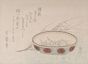Branch of Plum Blossoms and Bowl, 19th century., 19th century. Creator: Shinsai.