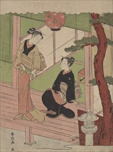 Two Young Women on a Verandah, ca.1766-70., ca.1766-70. Creator: Suzuki Harunobu.