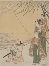 Kite Flying, ca. 1766., ca. 1766. Creator: Suzuki Harunobu.