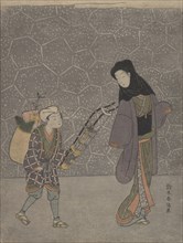 Demon-crushing Bow, ca. 1765., ca. 1765. Creator: Suzuki Harunobu.