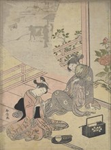 Parody of the Tale of Young Man Lu: Courtesan Dreaming, 18th century., 18th century. Creator: Suzuki Harunobu.