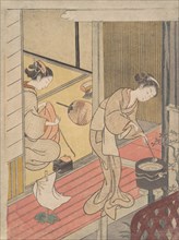 The Returning Sails of the Towel Rack, ca. 1766., ca. 1766. Creator: Suzuki Harunobu.