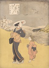 ?The Jewel River of Plovers, a Famous Place in Mutsu Province,? from the series S..., probably 1766. Creator: Suzuki Harunobu.