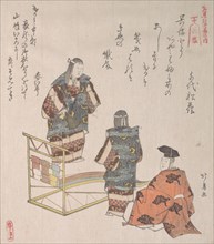 Scene from the Noh Dance "Kureha", 19th century., 19th century. Creators: Hokuba, Yuyu Hanko.
