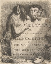Title Page: Monkey-Ana or Men, in Miniature, December 1, 1827., December 1, 1827. Creator: Thomas Landseer.