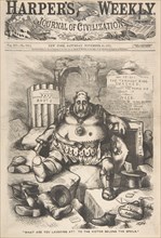 What are You Laughing at? To the Victor Belong the Spoils (from Harper's Week..., November 25, 1871. Creator: Thomas Nast.