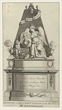 A Design for a Monument Dedicated to the Memory of Mr. Henderson, 1786., 1786. Creator: Thomas Prattent.