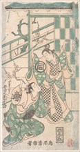 Scene From the Drama "Hatsu-tori Kuruma Genji", dated 1749., dated 1749. Creator: Torii Kiyomasu I.