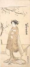 The Fourth Imai Hanshiro in the Role O Hatsu in "Sakaicho Soga Nendaiki", 2nd m..., 2nd month, 1771. Creator: Torii Kiyomitsu.