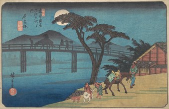 Nagakubo Station, ca. 1836., ca. 1836. Creator: Ando Hiroshige.