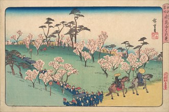 Asukayama Hanami. Creator: Ando Hiroshige.