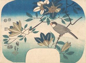 Clematis and Bird, 1852., 1852. Creator: Ando Hiroshige.