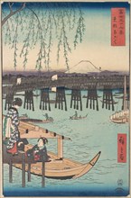 Toto, Ryogoku, from the series Thirty-six Views of Mount Fuji (Fugak..., 4th month, Horse year 1858. Creator: Ando Hiroshige.